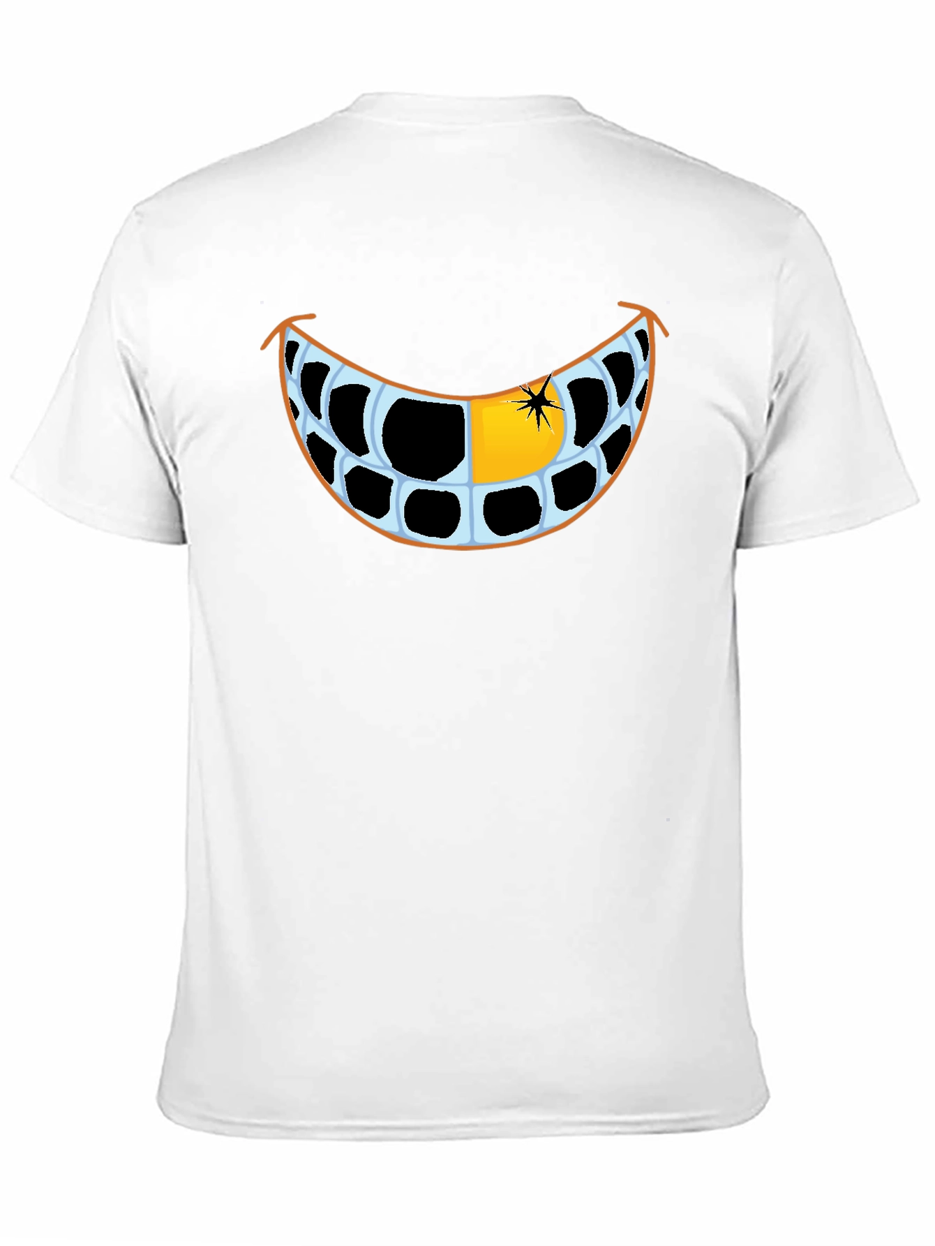 Black Funny Grinning Teeth Graphic T-Shirt view 11