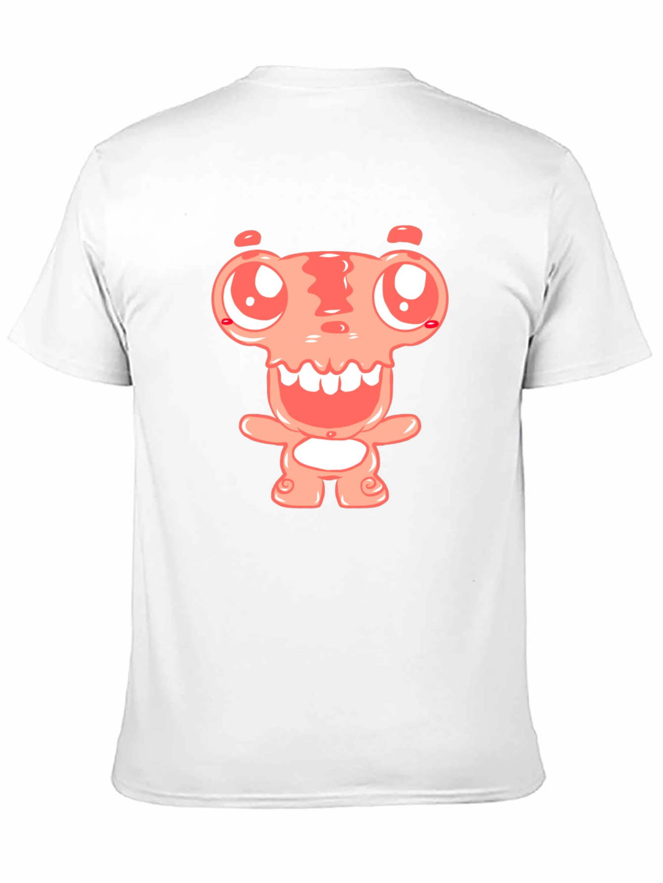 Black Cartoon Monster Graphic Tee - Black Cotton Blend Shirt view 11