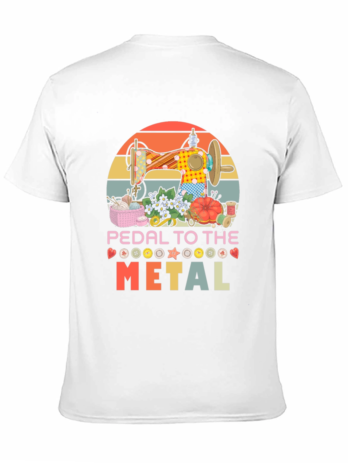 Black Pedal To The Metal Sewing T-Shirt view 11