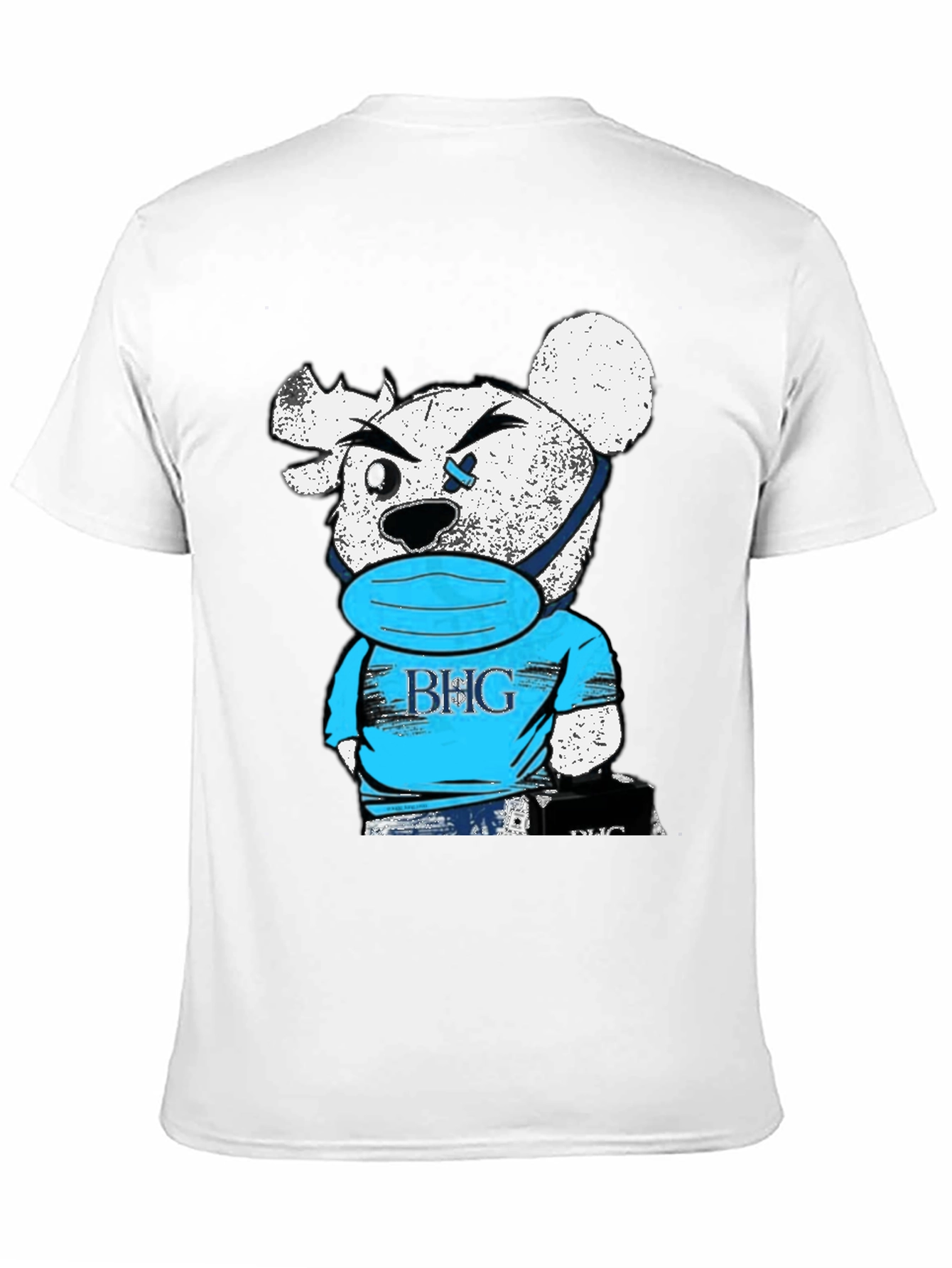 Black BHG Teddy Bear Face Mask Black T-Shirt view 11