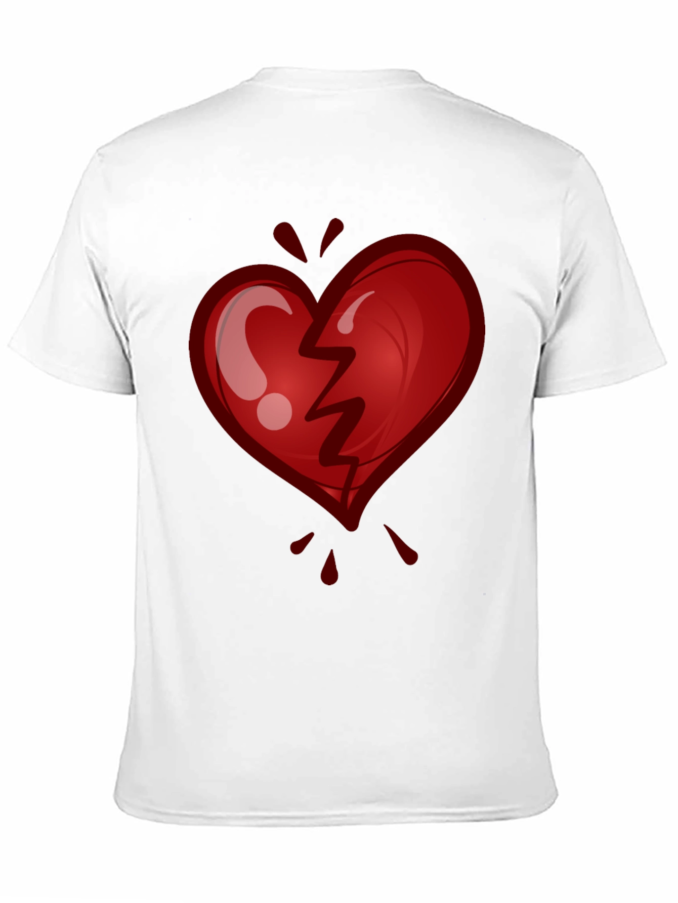Black Broken Heart Graphic Tee - Stylish & Trendy view 11