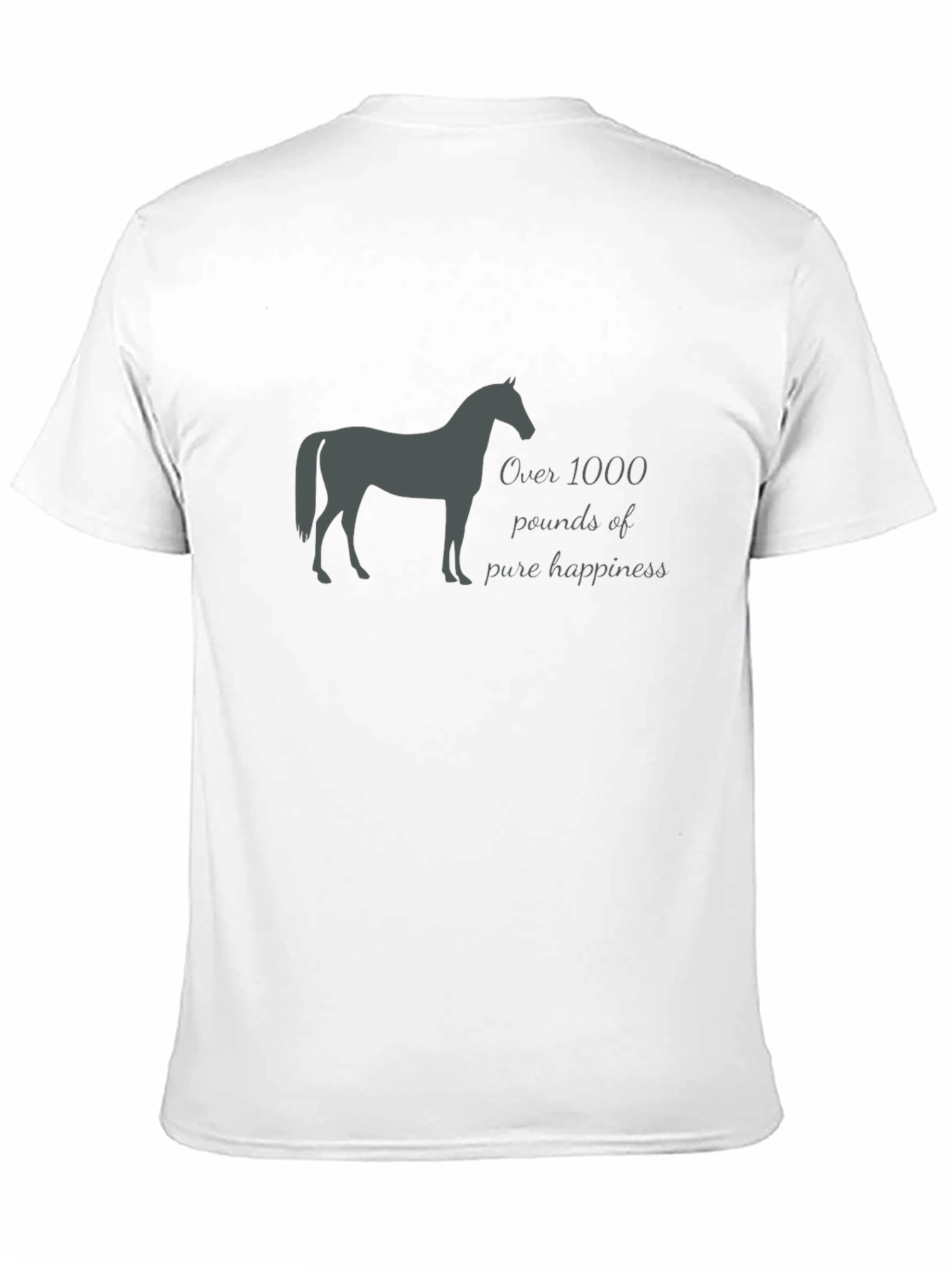 Black Horse Lover T-Shirt: Over 1000 Pounds of Happiness view 11