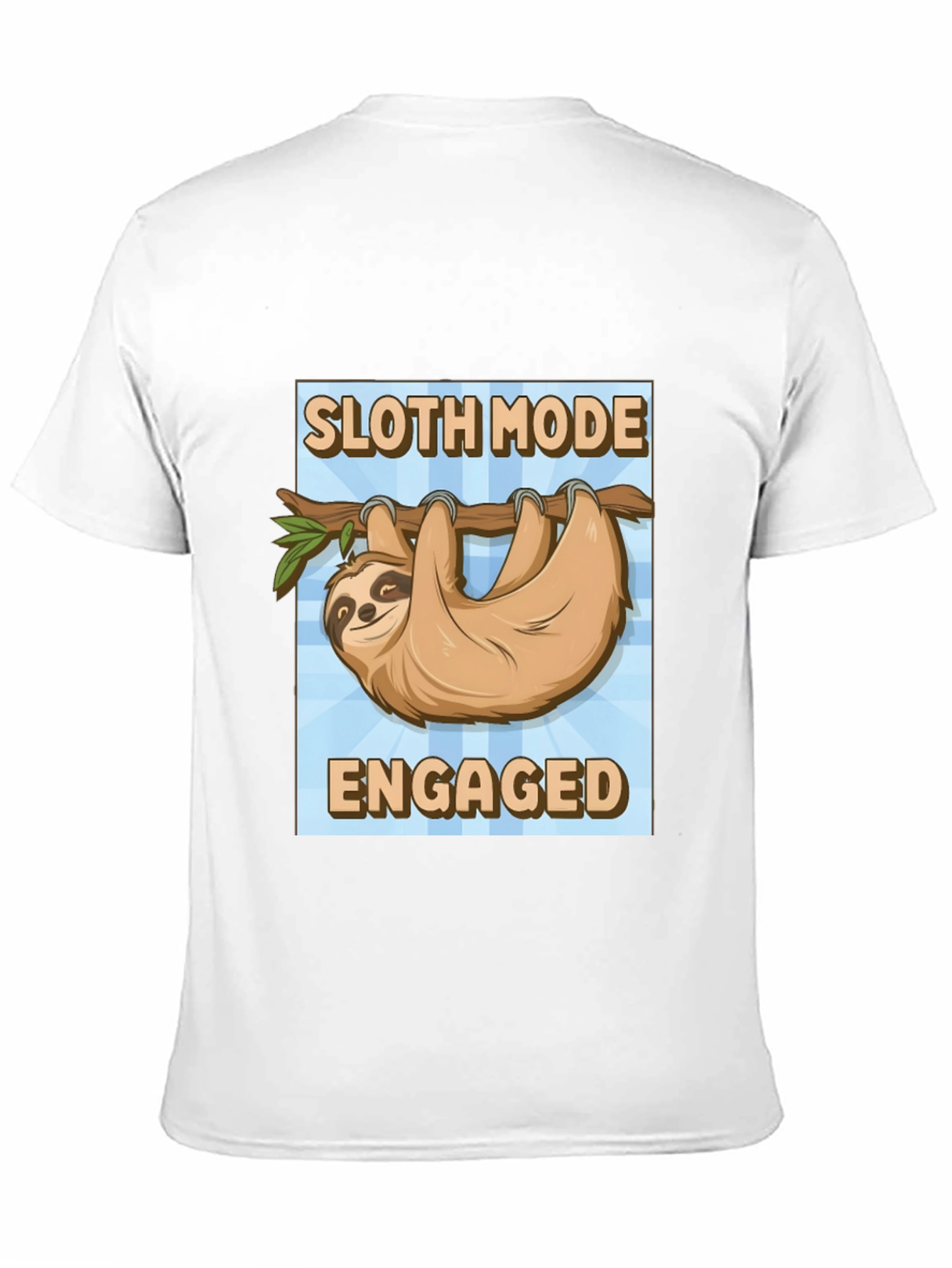 Black Sloth Mode Engaged Black T-Shirt view 11
