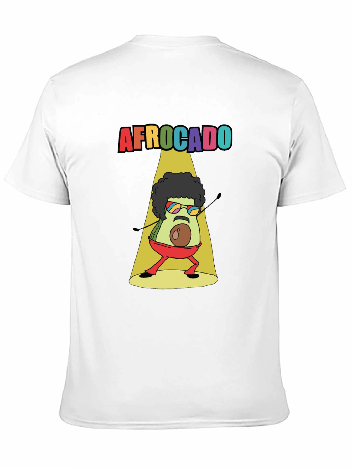 Black Afrocado T-Shirt - Avocado with Afro view 11