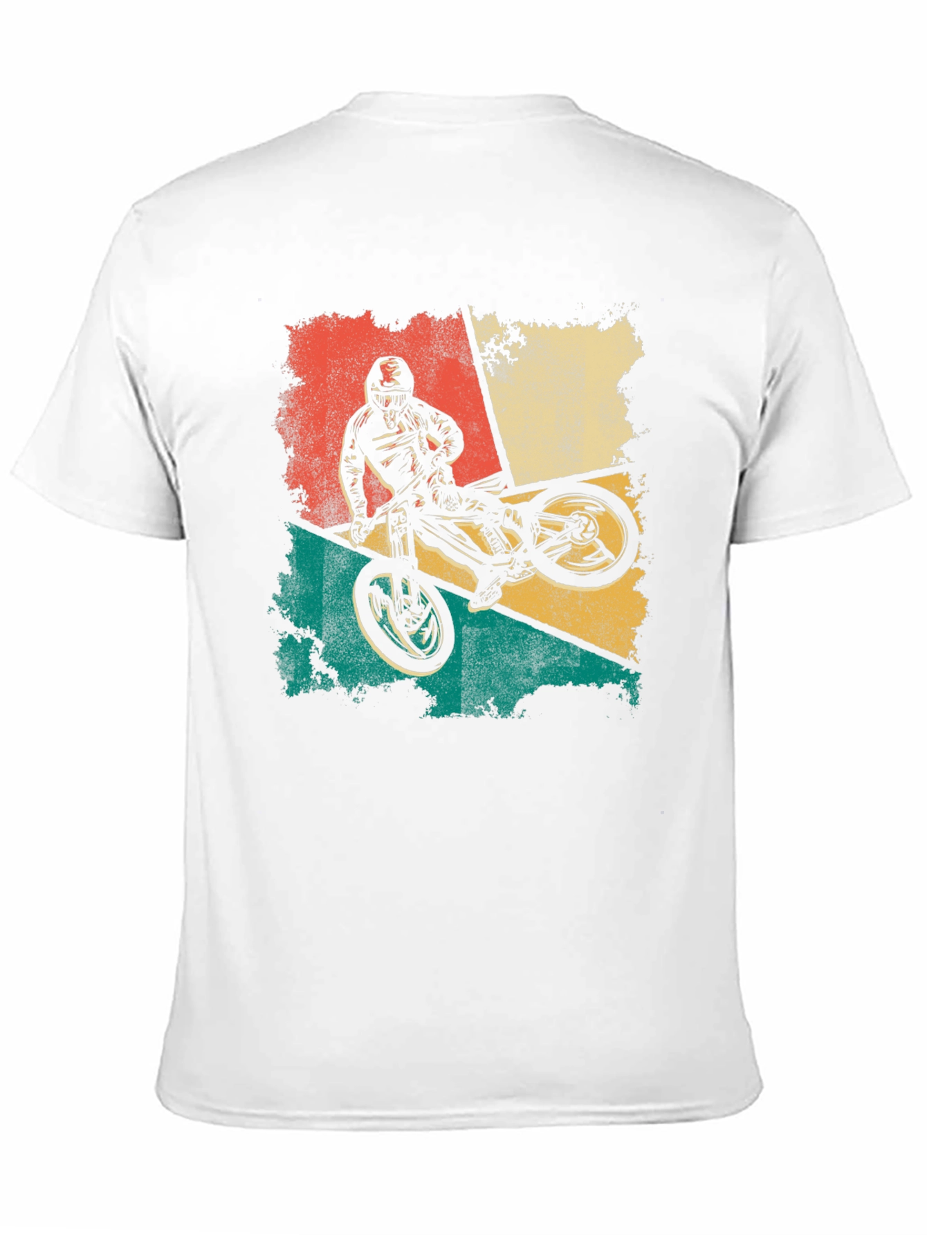 Black Retro Mountain Biker T-Shirt - Vintage Style view 11