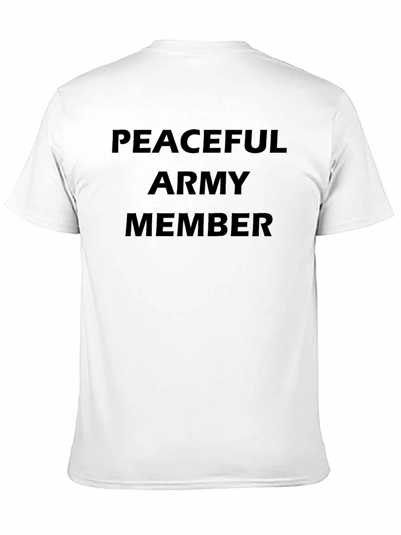 Black Peaceful Army Member Black T-Shirt view 11