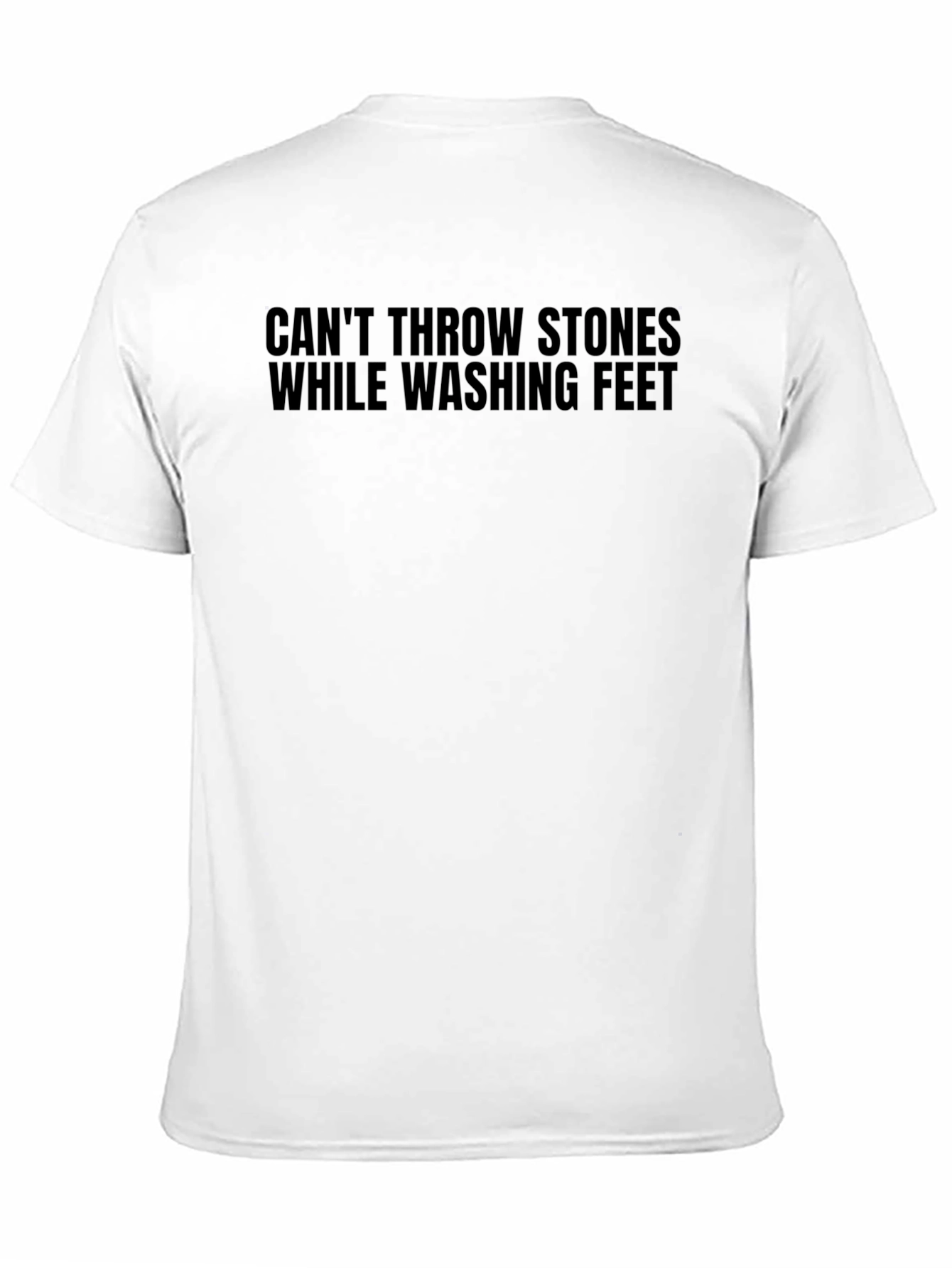 Black Can't Throw Stones T-Shirt - Black Graphic Tee view 11