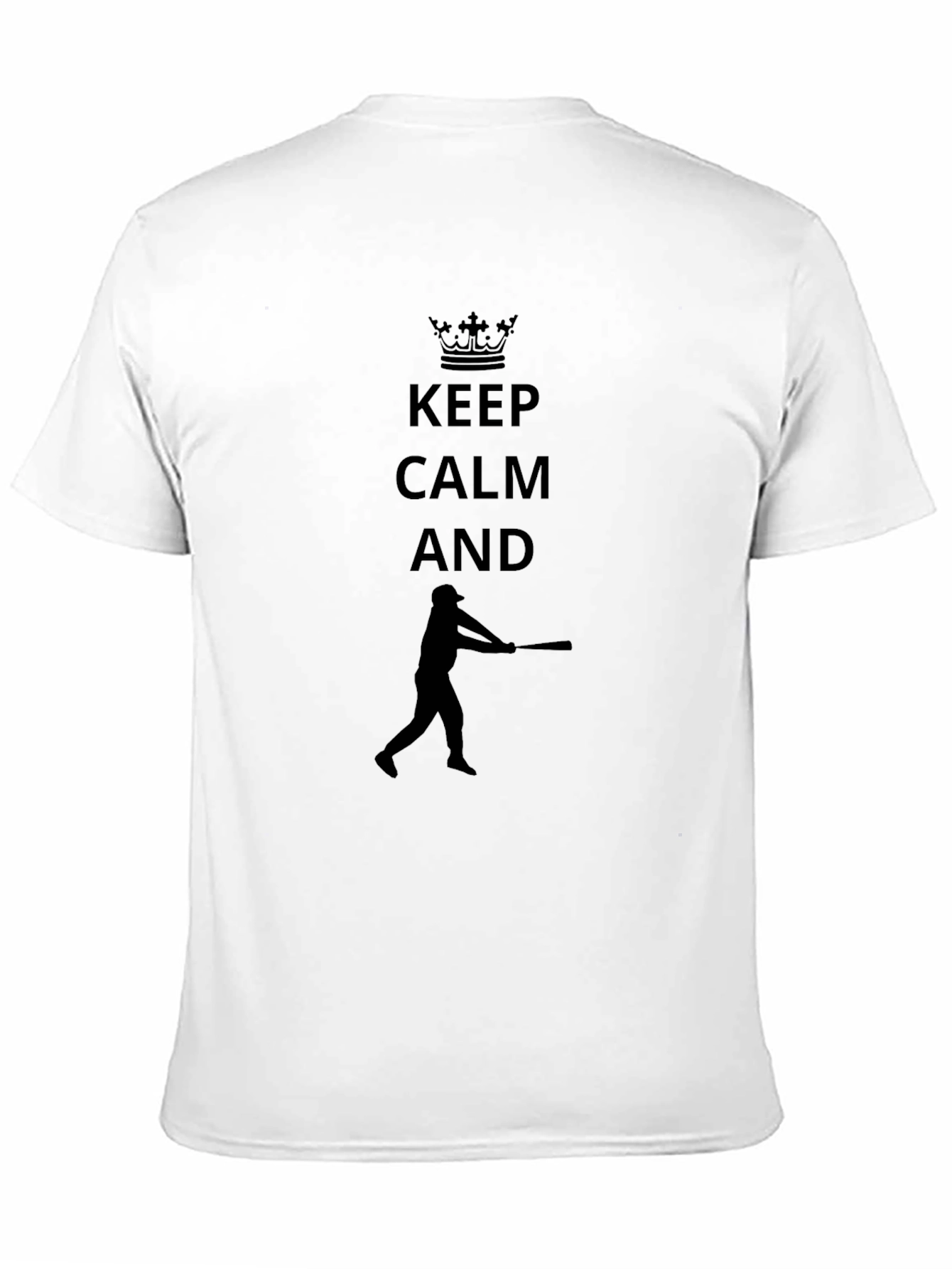 Black Keep Calm Baseball Player Black T-Shirt view 11