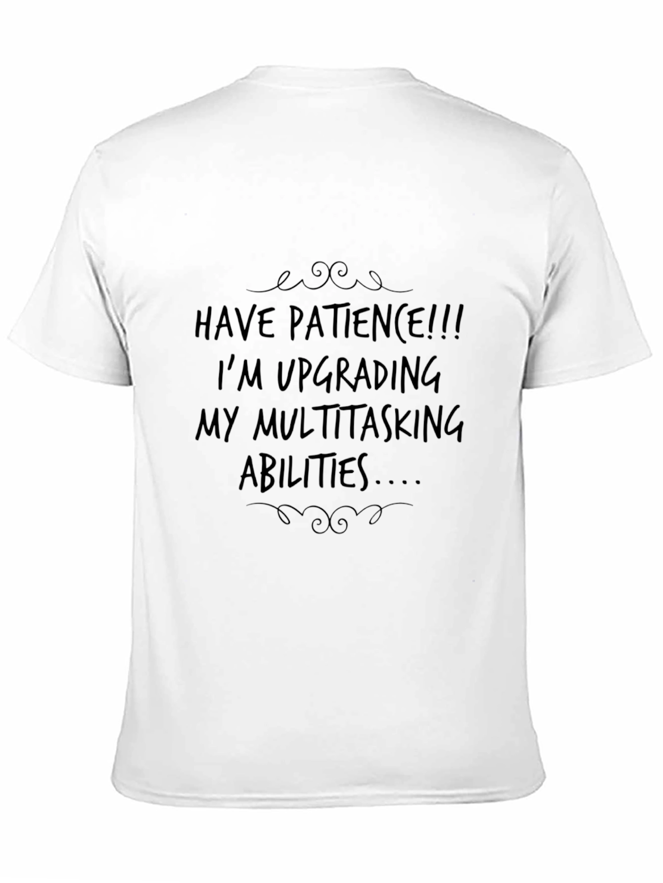 Black Patience Upgrade Men's Black Graphic Tee view 11