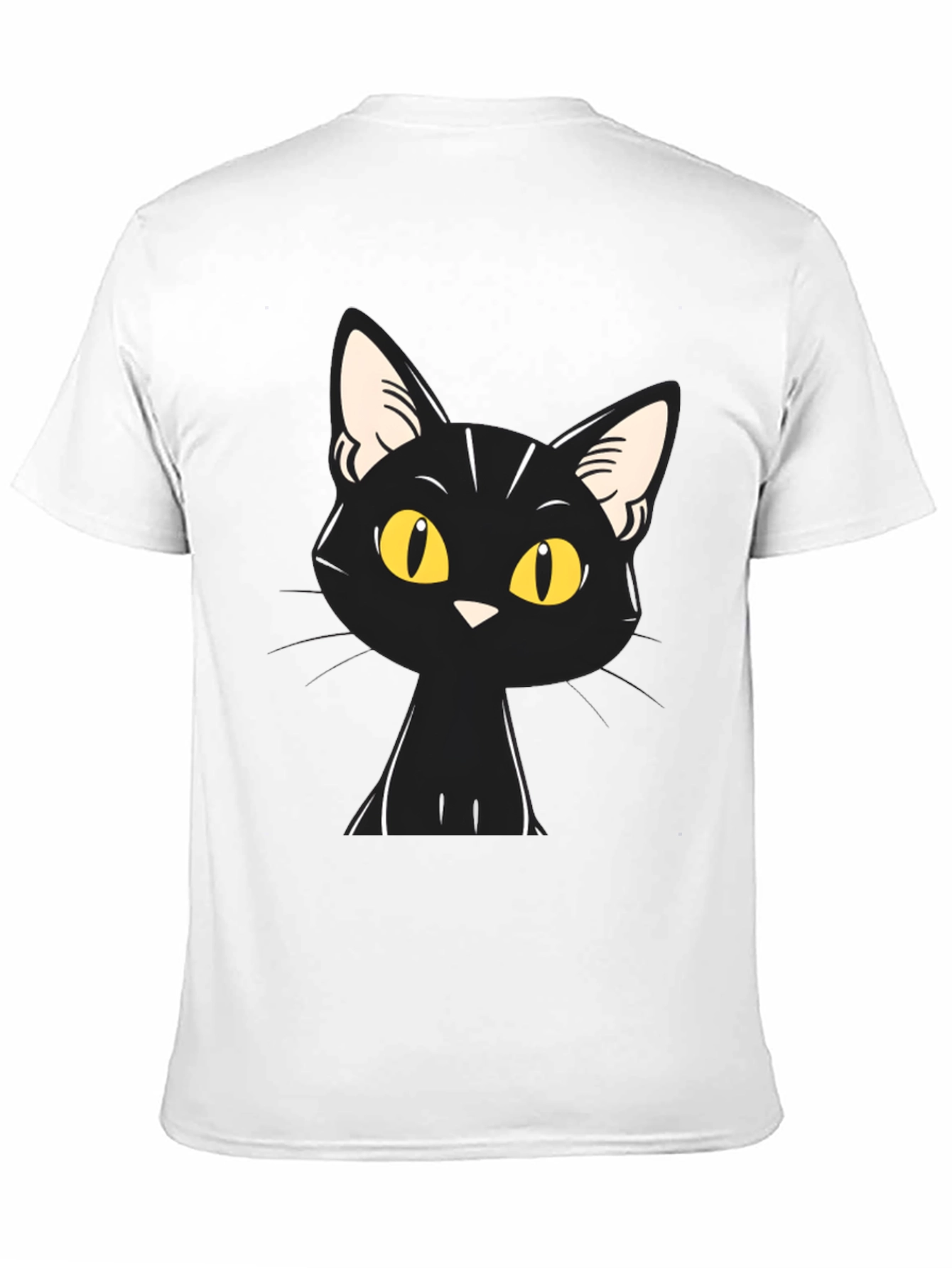 Black Black Cat Graphic Tee - Unisex Cotton T-Shirt view 11