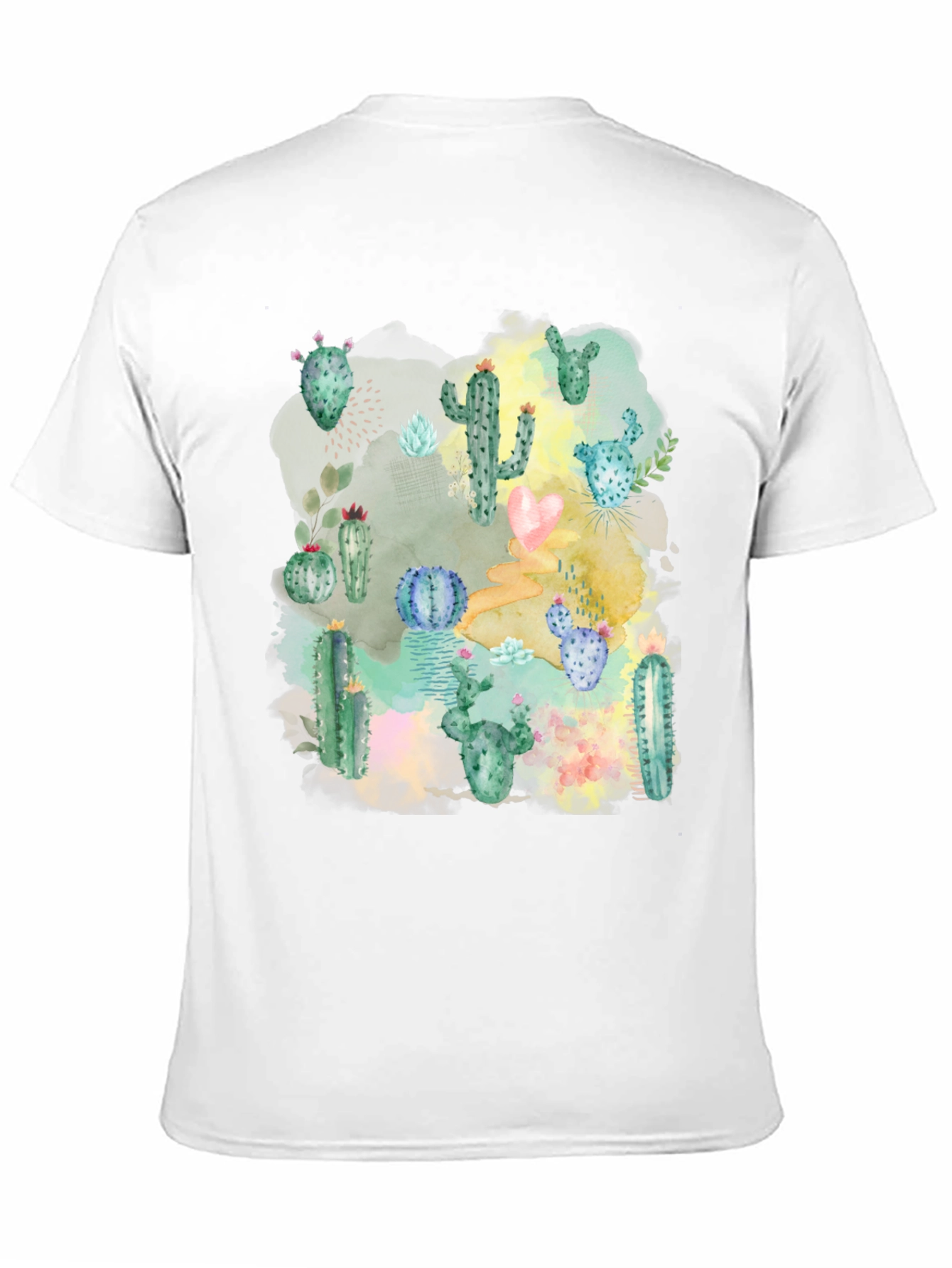 Black Cactus Watercolor Graphic Tee - Stylish Desert Design view 11