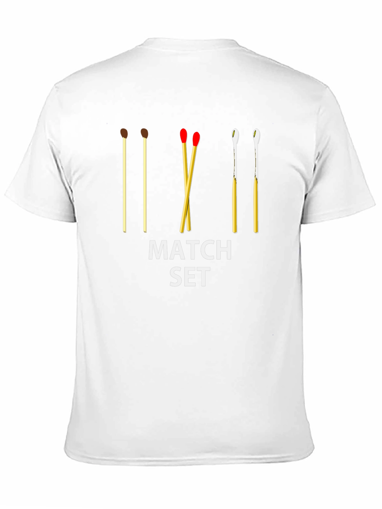 Black Match Set Graphic Tee - Casual Unisex T-Shirt view 11