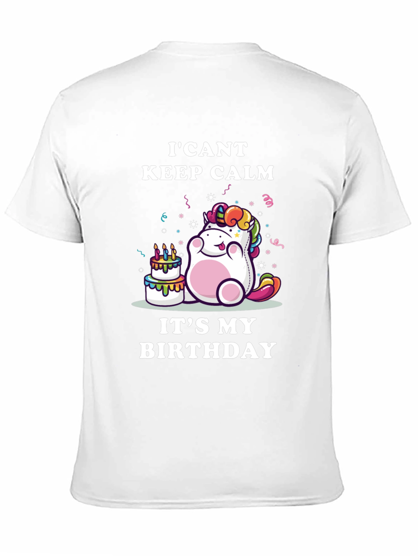 Black I Can't Keep Calm It's My Birthday Unicorn T-Shirt view 11