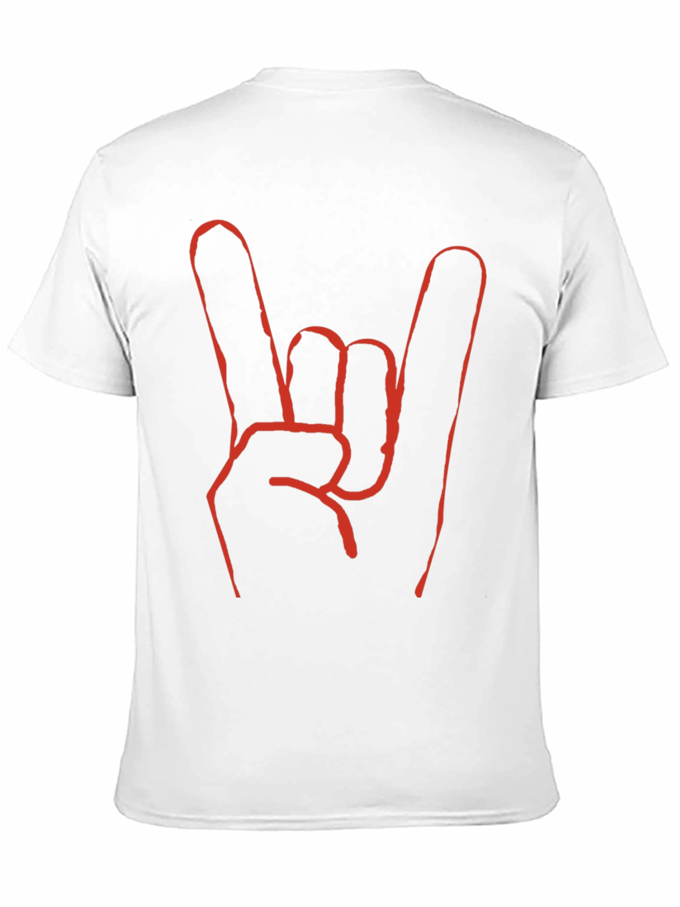 Black Rock On! Black T-Shirt with Bold Hand Sign Design view 11