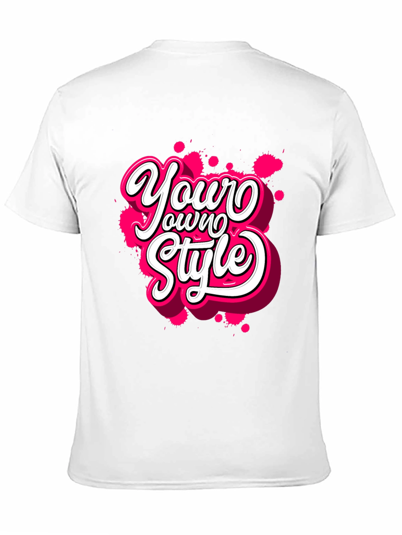 Black Your Own Style Graphic Tee - Black Cotton T-Shirt view 11