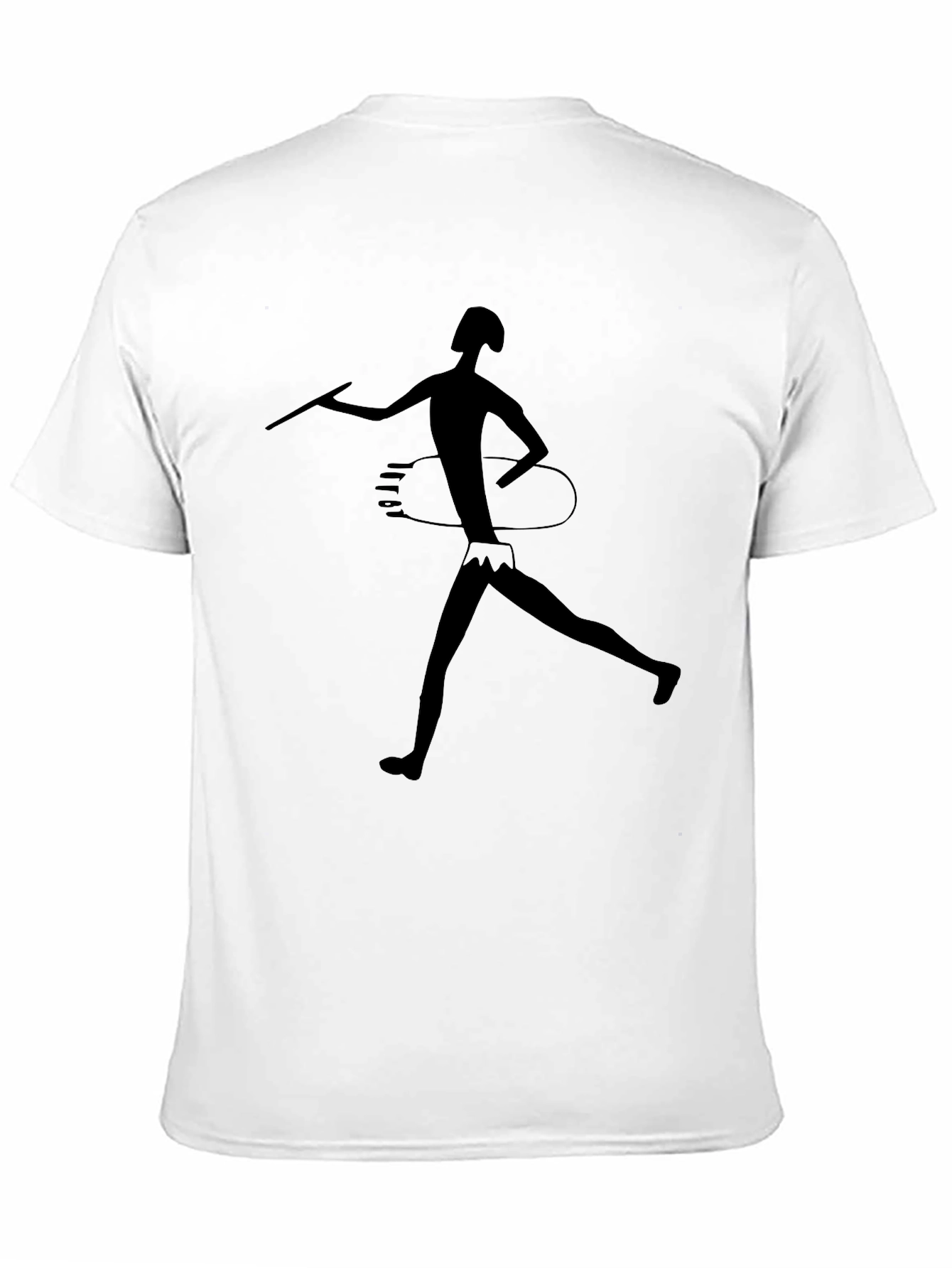 Black Tribal Art Spear Thrower Black T-Shirt view 11