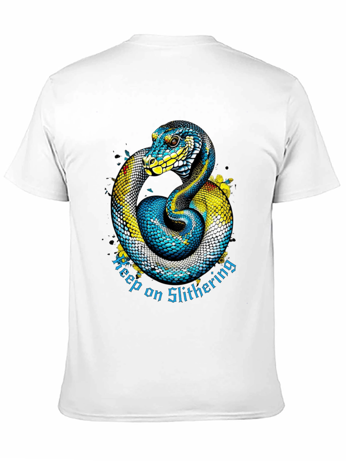 Black Keep on Slithering Snake Graphic Tee view 11