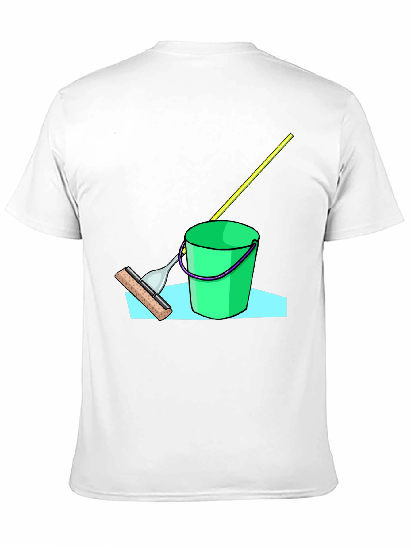 Black Mop Bucket Graphic T-Shirt view 11