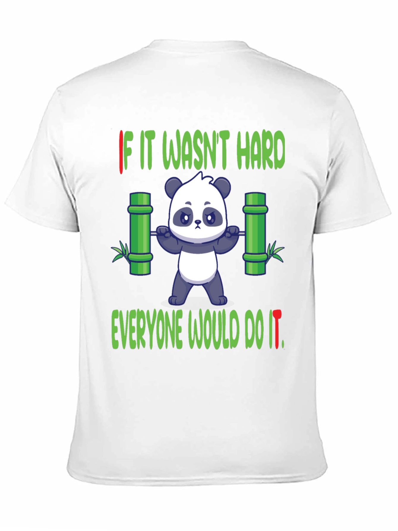 Black Funny Panda Gym T-Shirt - Weightlifting Bamboo view 11