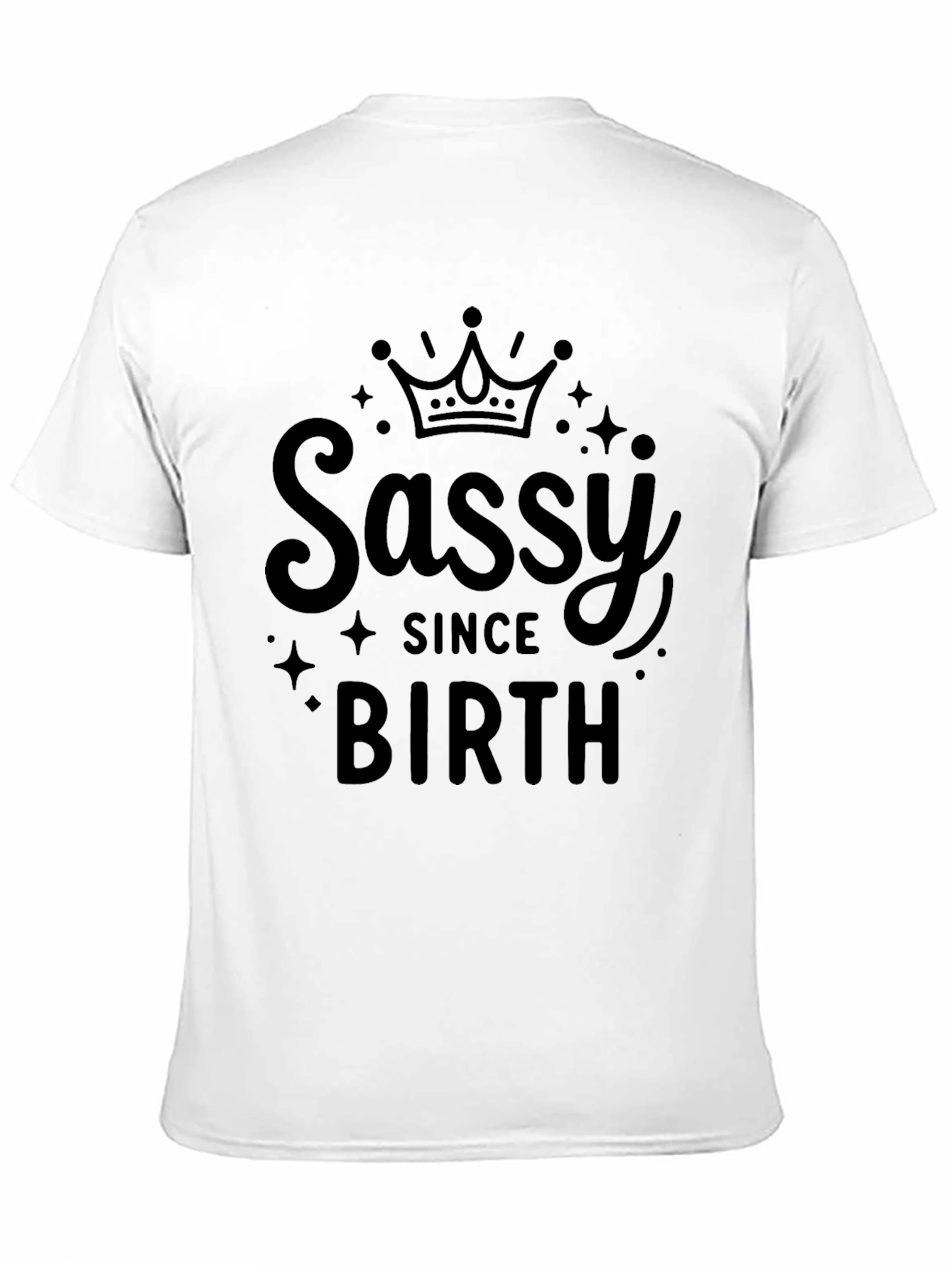 Black Sassy Since Birth Black Graphic Tee view 11