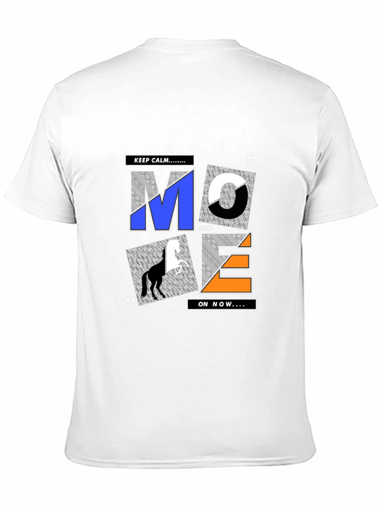 Black Cool Graphic Print Tee - Keep Calm MOVE ON view 11