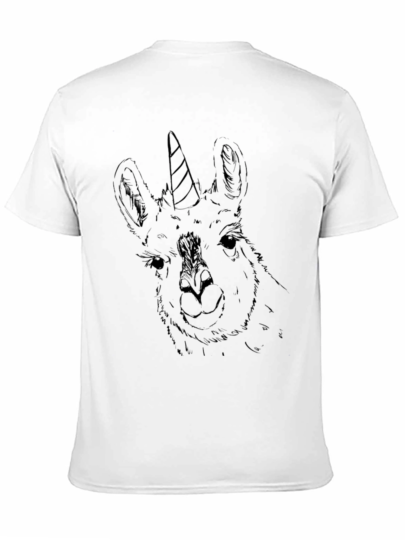 Black Llama Unicorn Graphic Tee - Black view 11