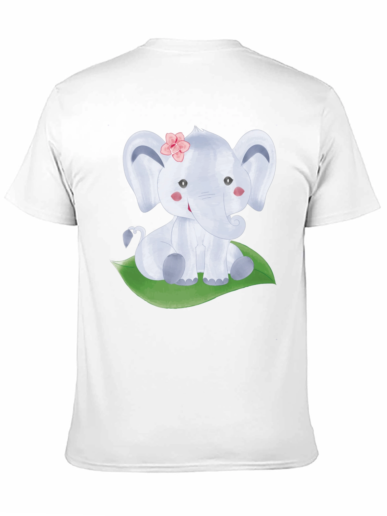 Black Cute Elephant Graphic Tee - Unisex Black T-Shirt view 11