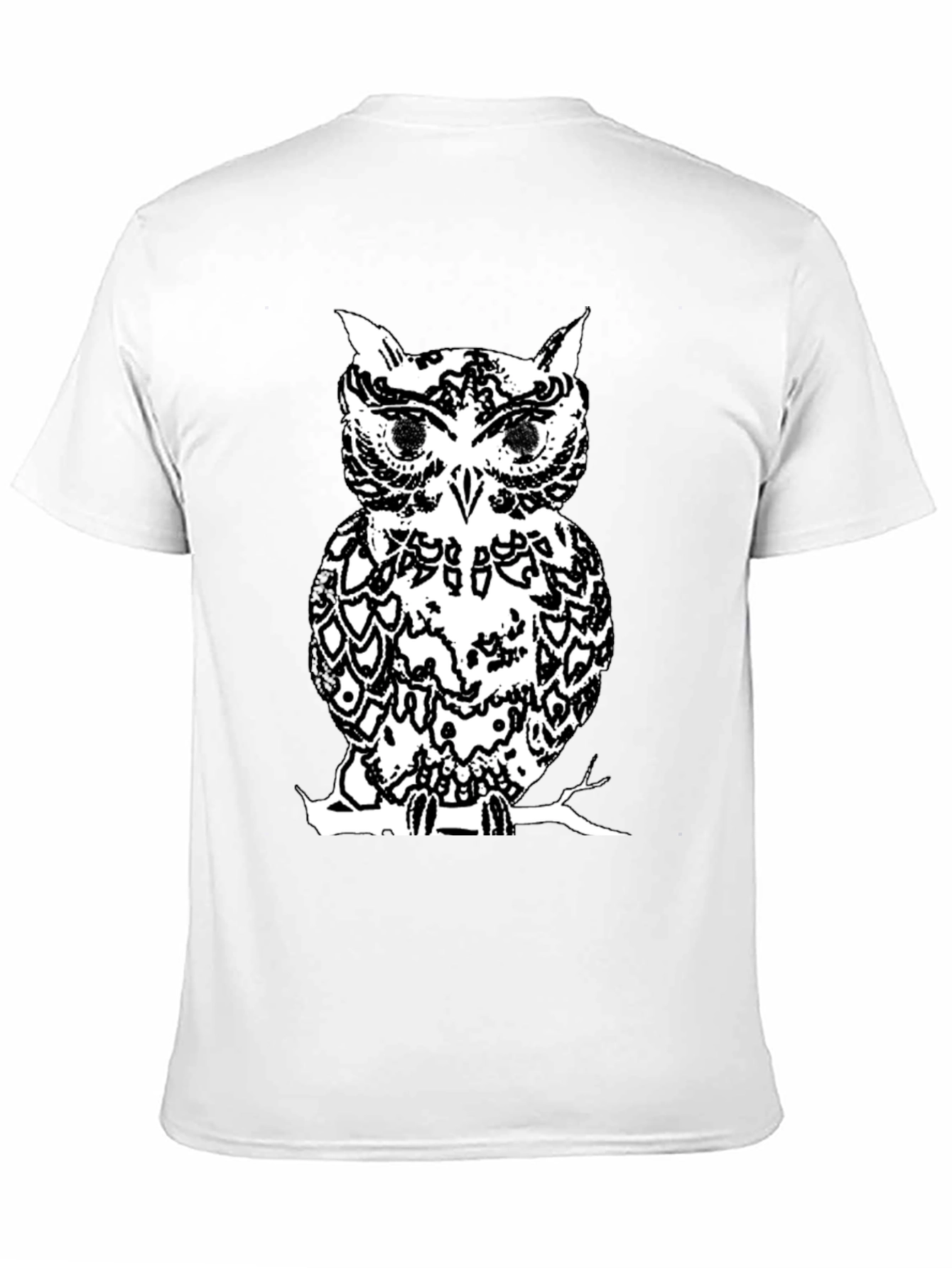 Black Black Owl Graphic Tee - Stylish Men's T-Shirt view 11