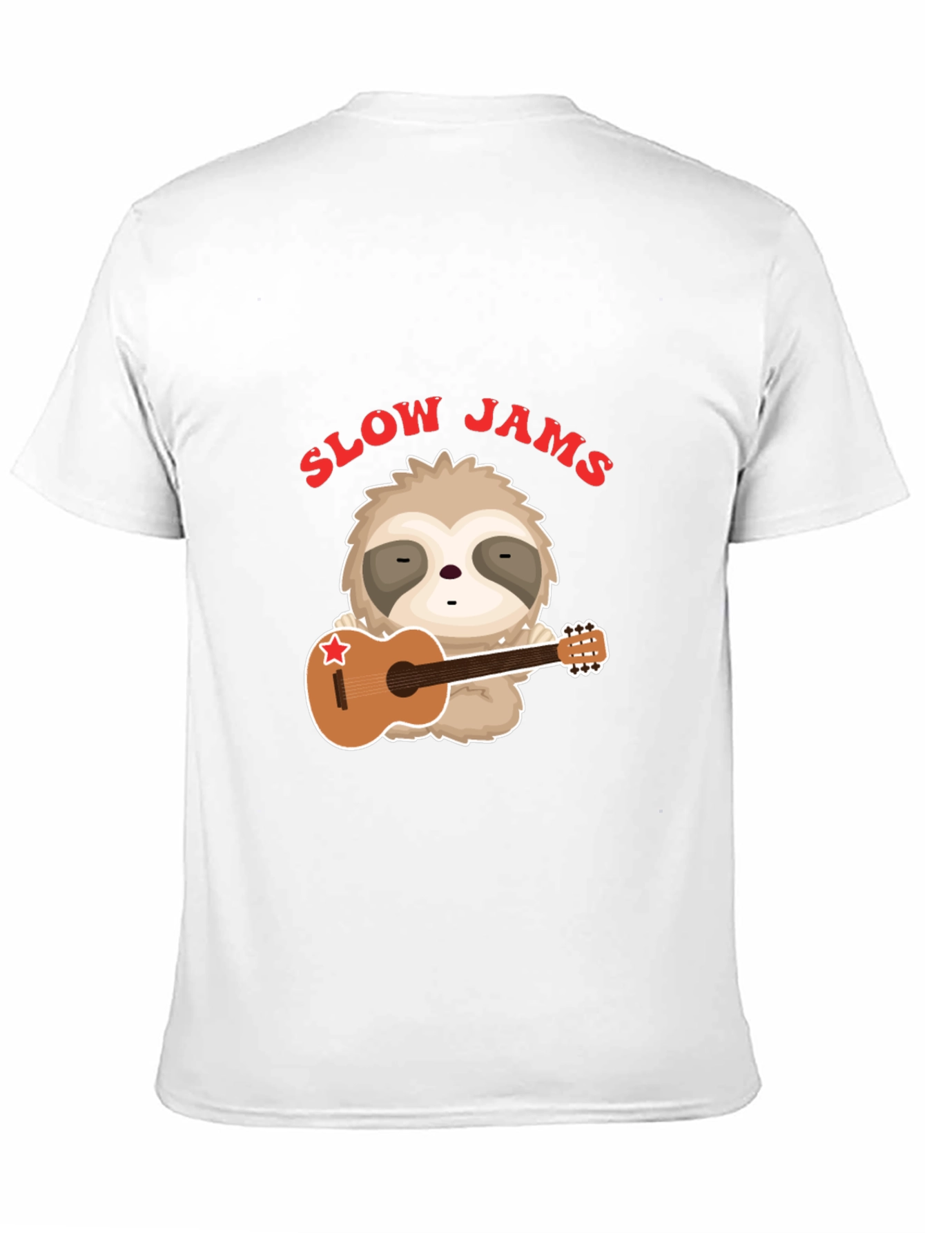 Black Slow Jams Sloth Guitarist Graphic Tee view 11