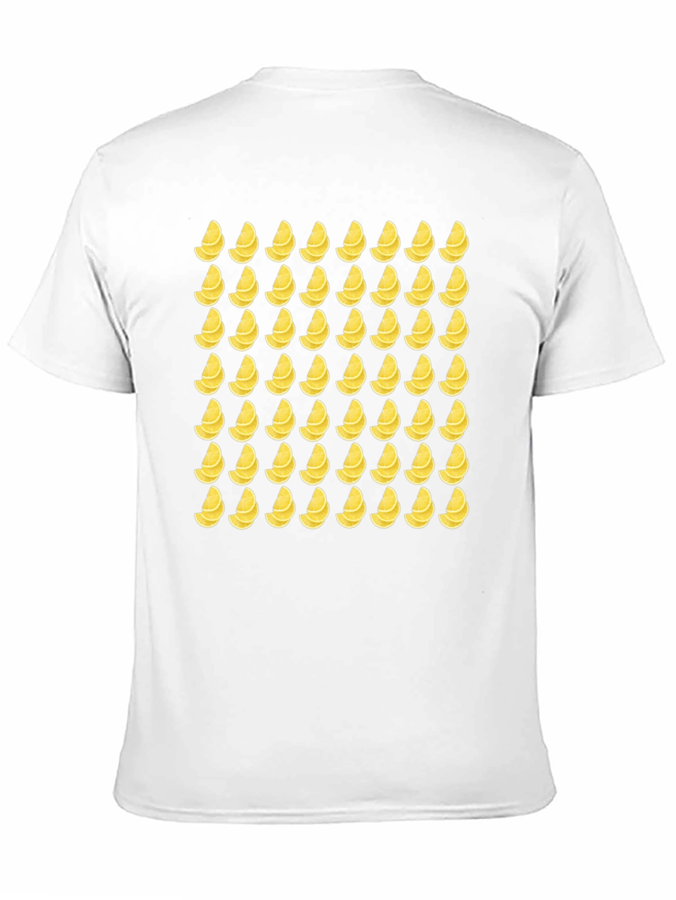 Black Lemon Slice Pattern T-Shirt - Black view 11