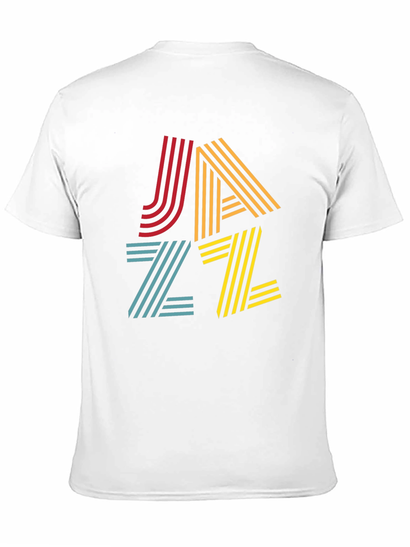Black Retro Jazz T-Shirt: Colorful Striped Graphic Tee view 11