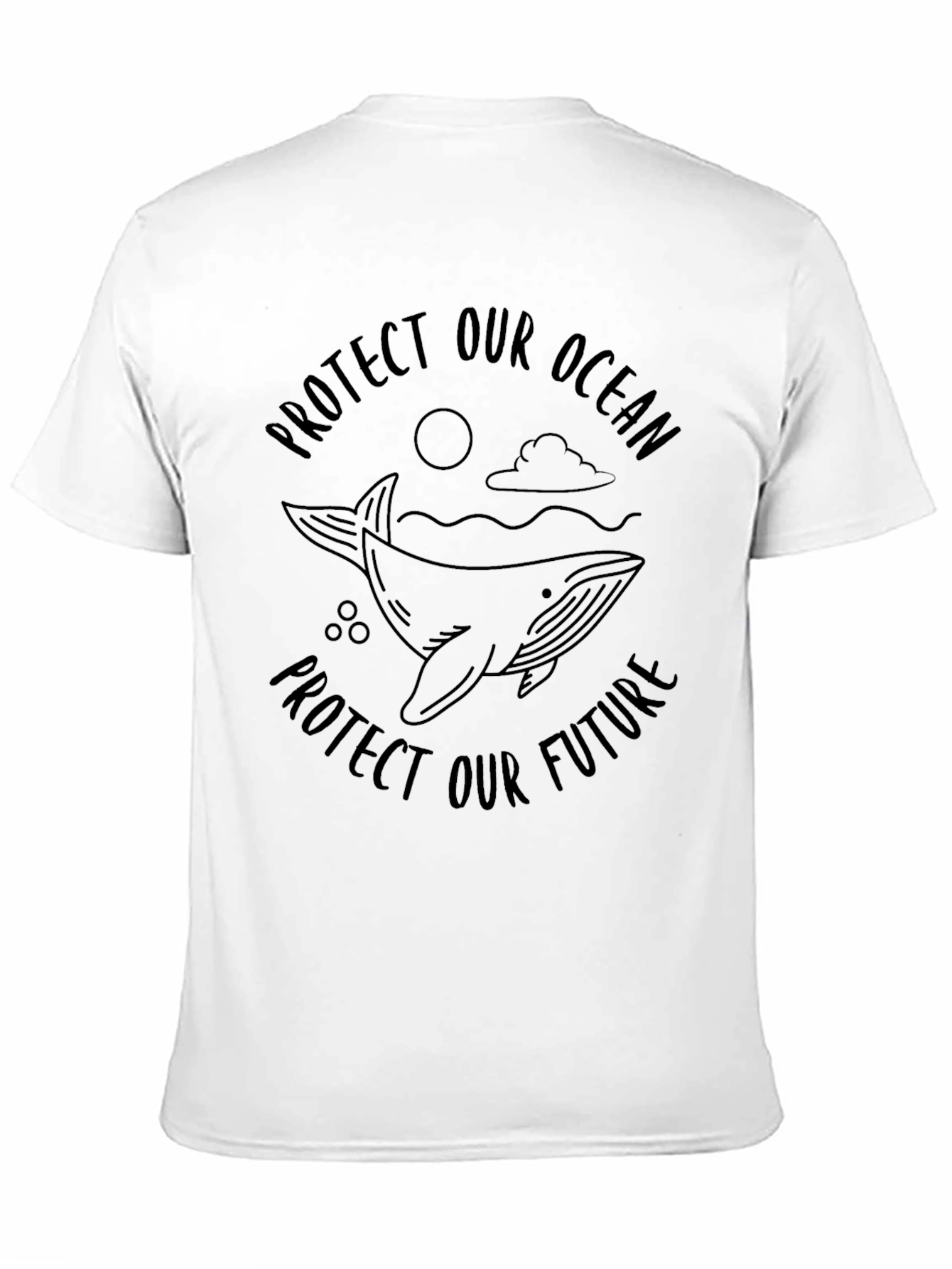 Black Protect Our Ocean Whale Graphic Tee view 11