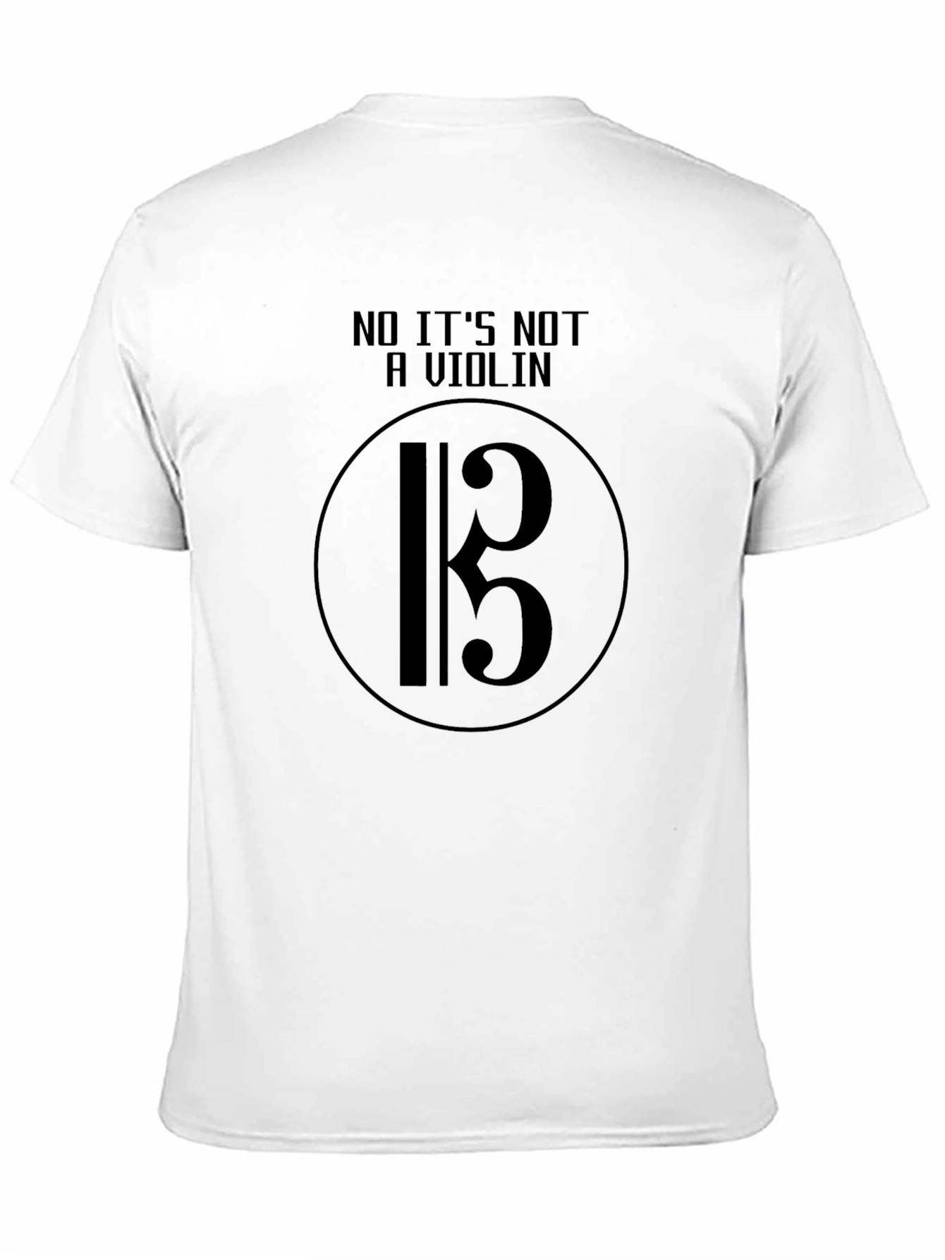 Black Viola Clef T-Shirt - Musician Gift view 11