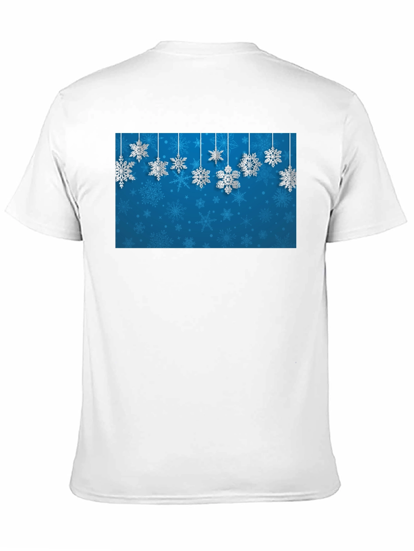Black Snowflake Graphic Print Crew Neck T-Shirt view 11