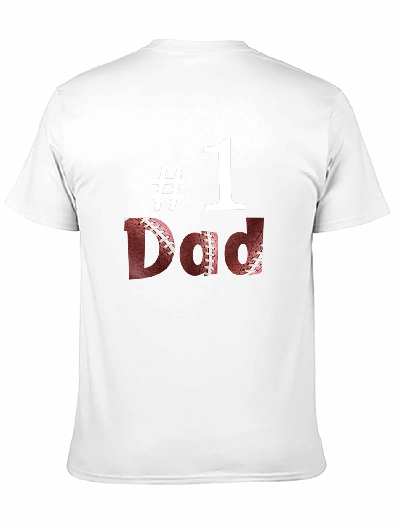 Black #1 Dad Football T-Shirt - Father's Day Gift view 11