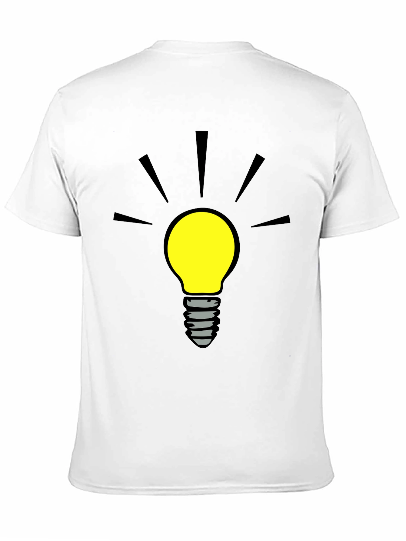 Black Bright Idea Graphic Tee - Black Cotton T-Shirt view 11