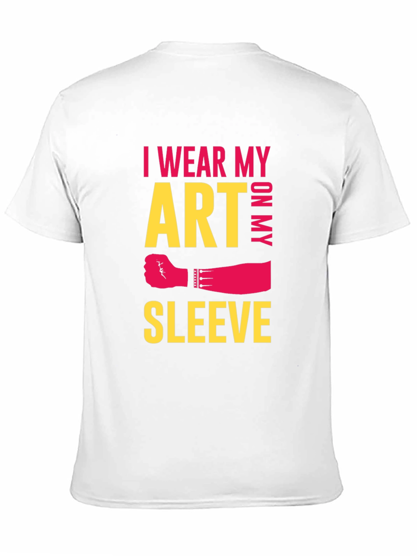Black I Wear My Art On My Sleeve Graphic Tee view 11