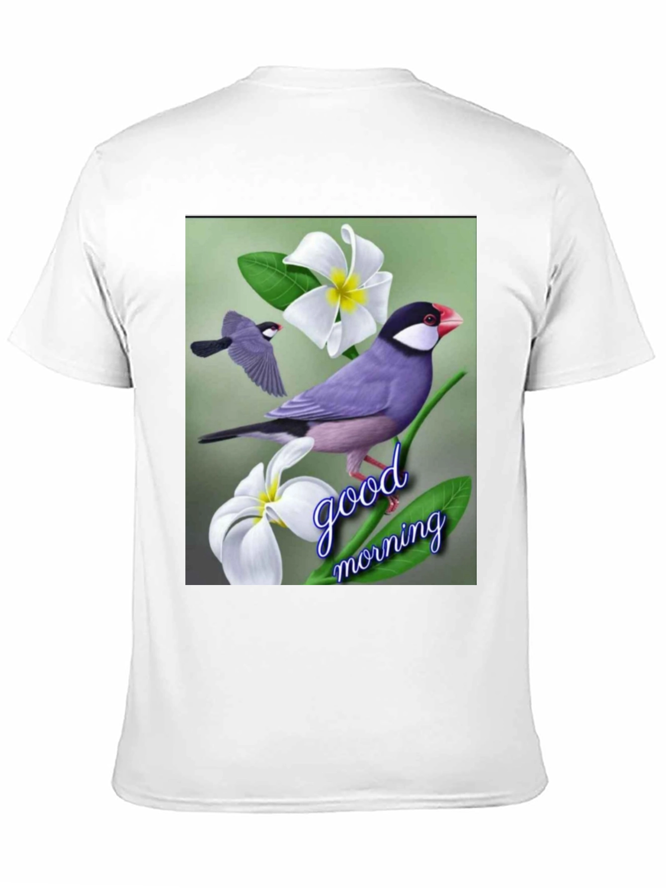 Black Bird & Floral Graphic Tee - Good Morning view 11