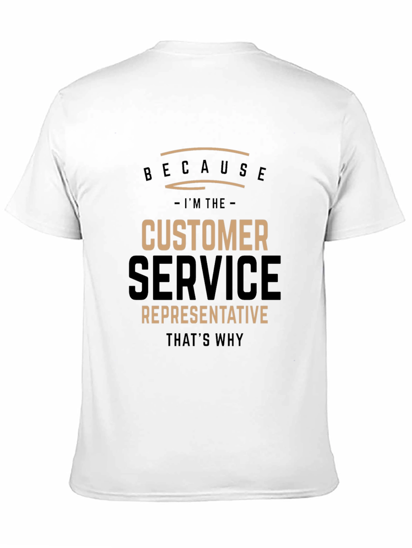 Black Customer Service Representative Black T-Shirt view 11