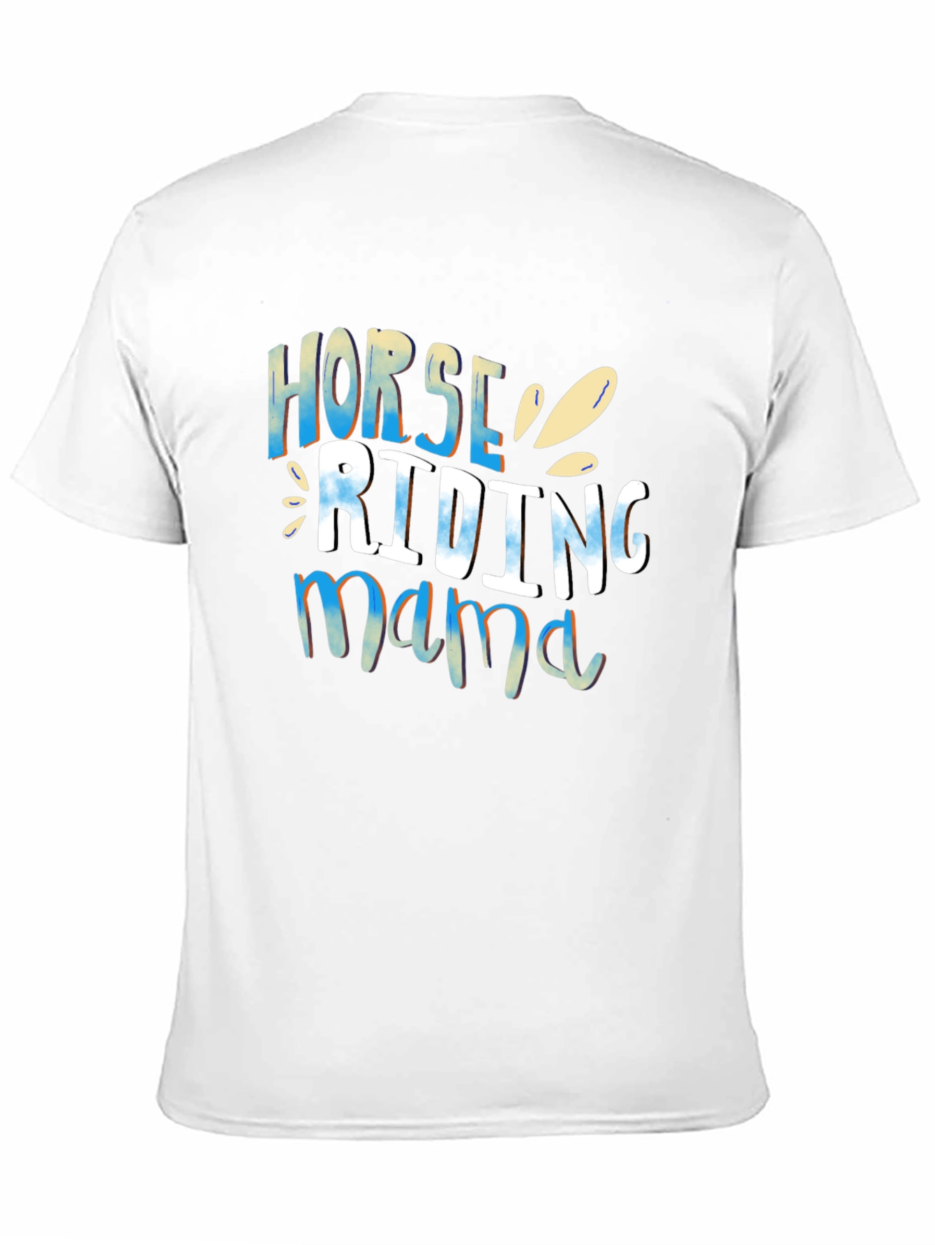Black Horse Riding Mama Black T-Shirt view 11