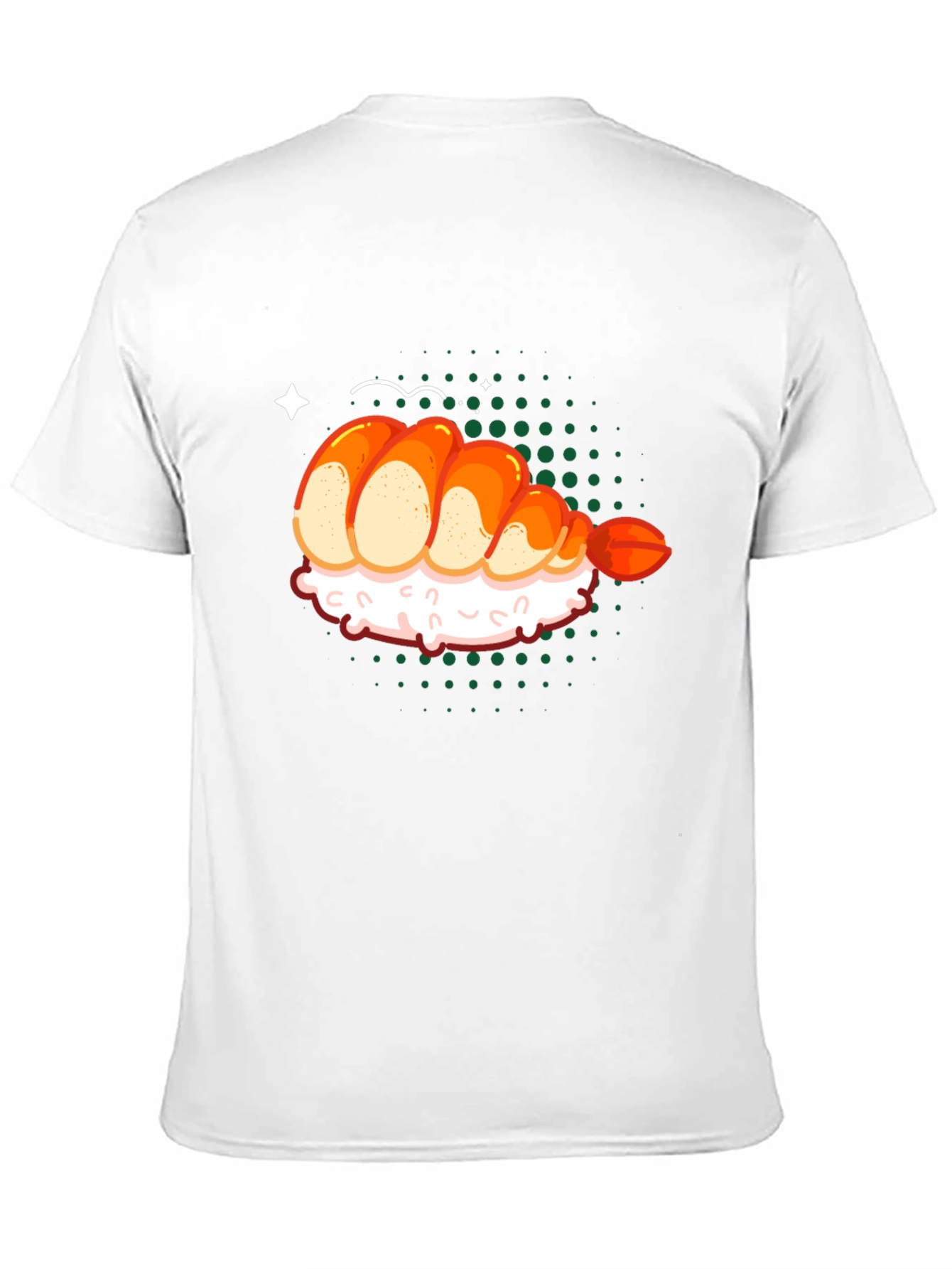 Sushi Shrimp Graphic Tee - Unisex Black T-Shirt - 11