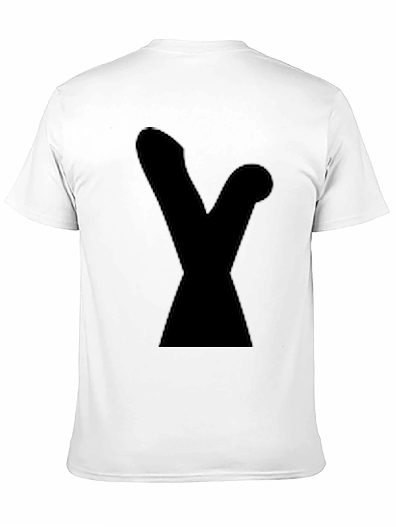 Black Men's Graphic Tee - Bold Black Silhouette view 11