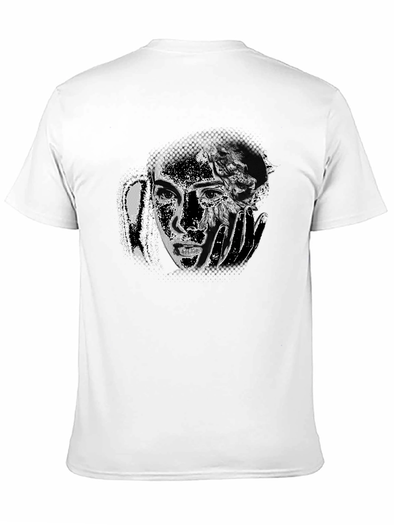 Black Monochrome Portrait Graphic Tee - Soft Cotton Blend view 11