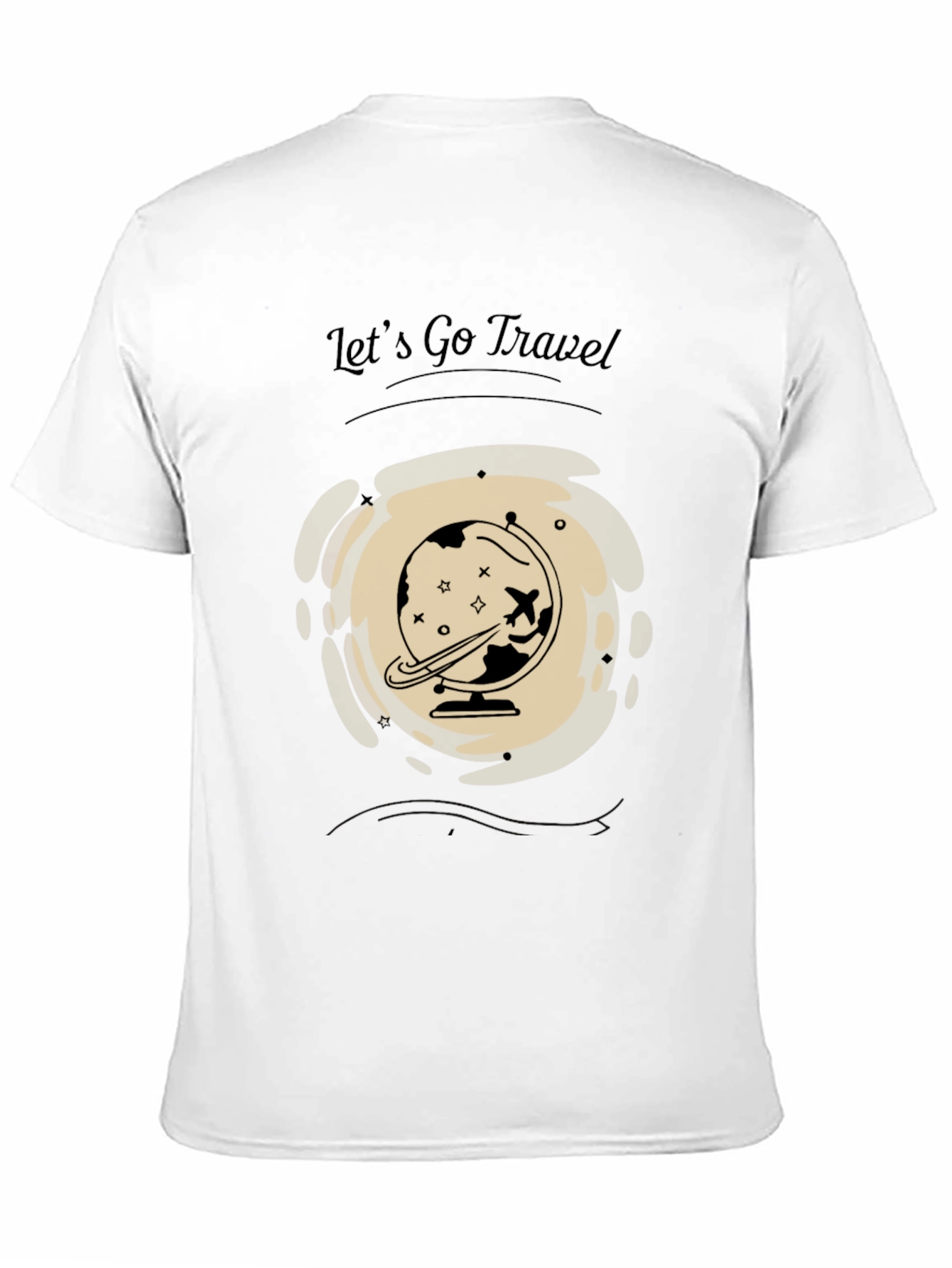 Black Let's Go Travel Black T-Shirt view 11