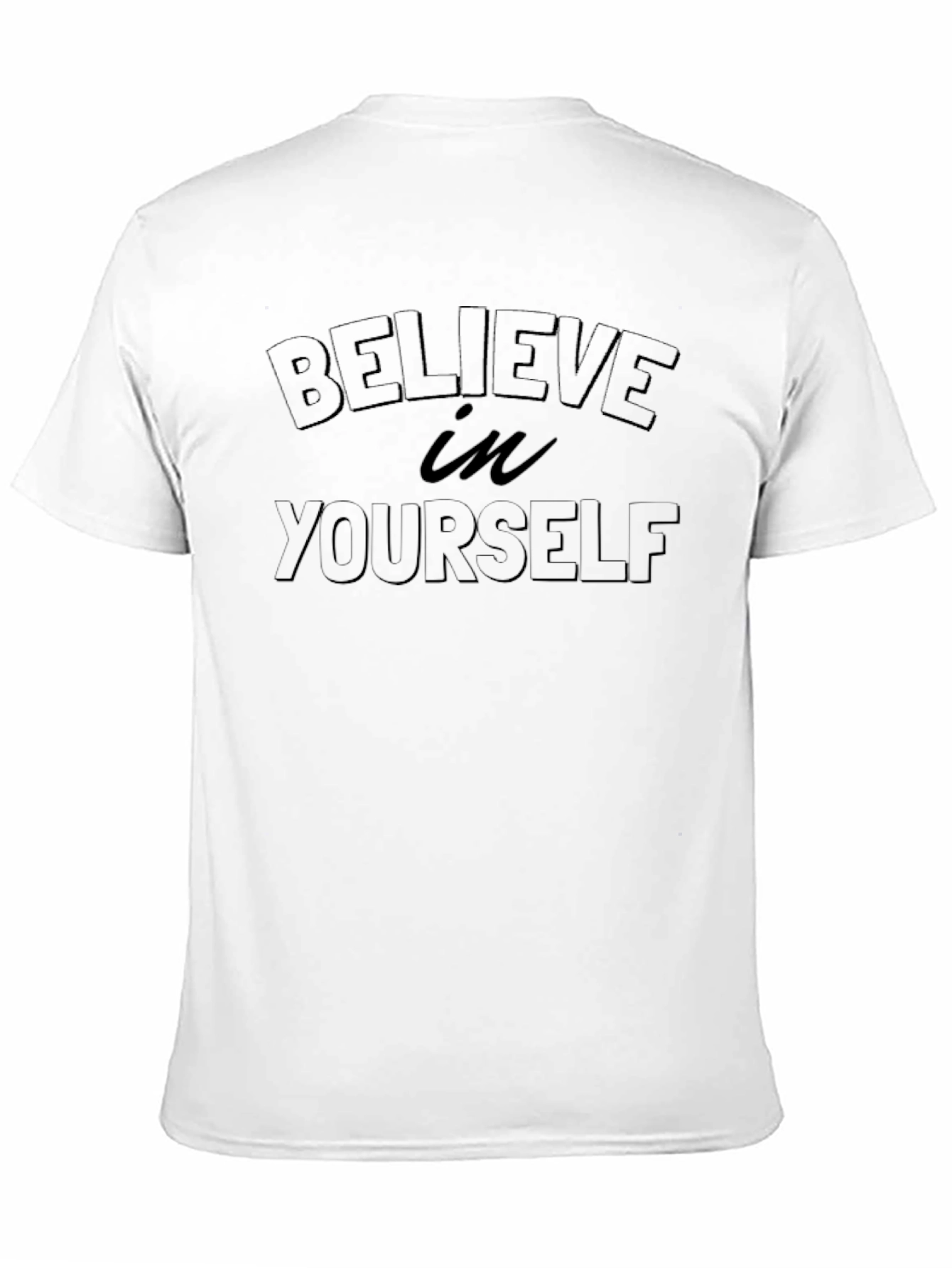 Black Believe In Yourself Black Graphic Tee view 11