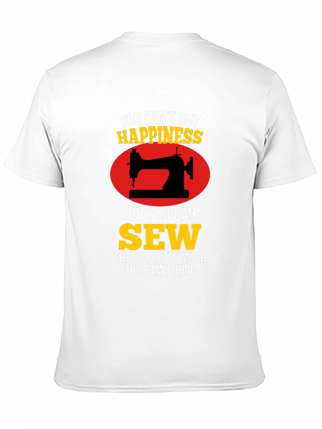Black Sewing Happiness T-Shirt - Gift for Seamstress view 11