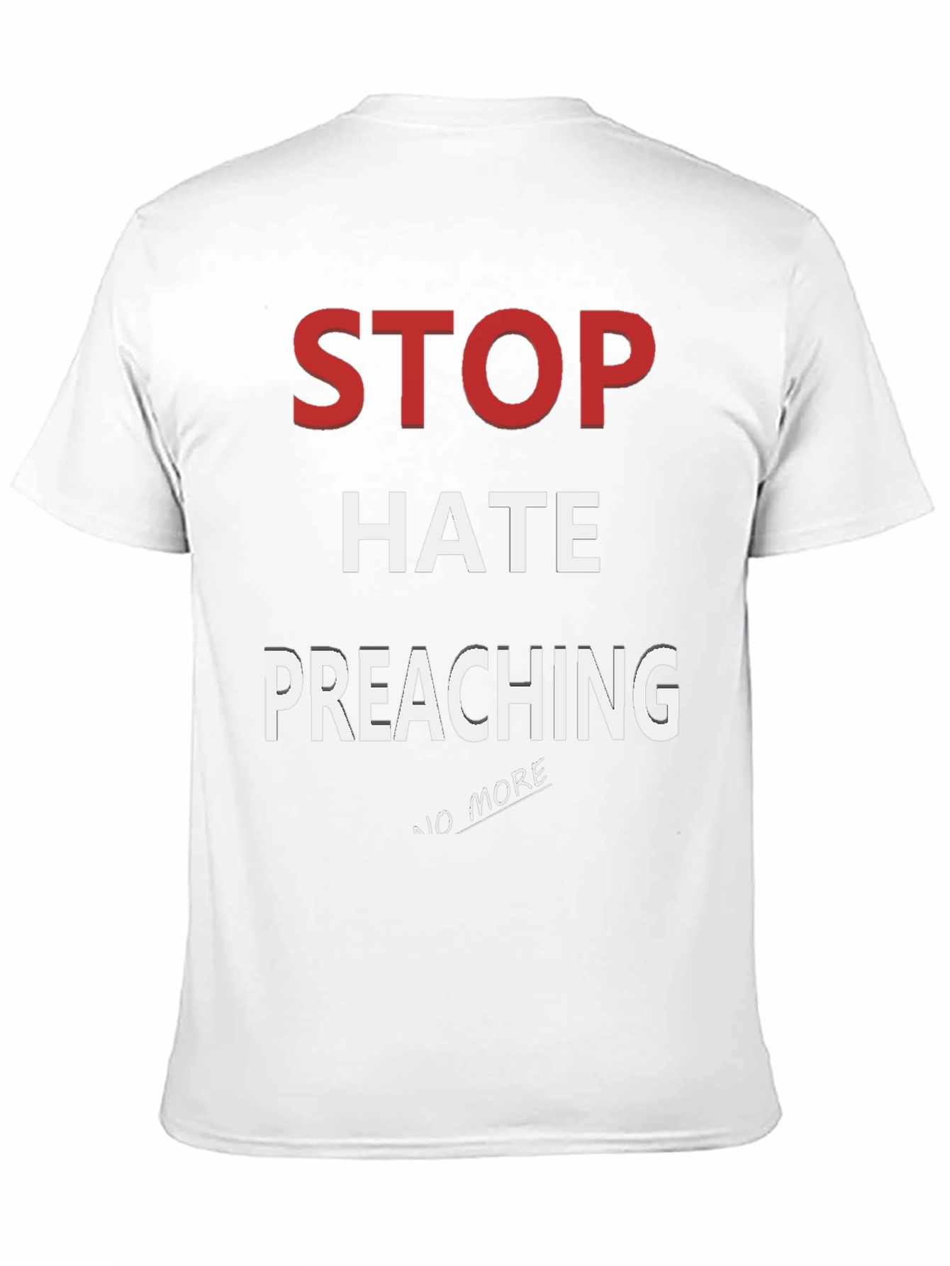 Black Stop Hate Preaching Graphic T-Shirt view 11