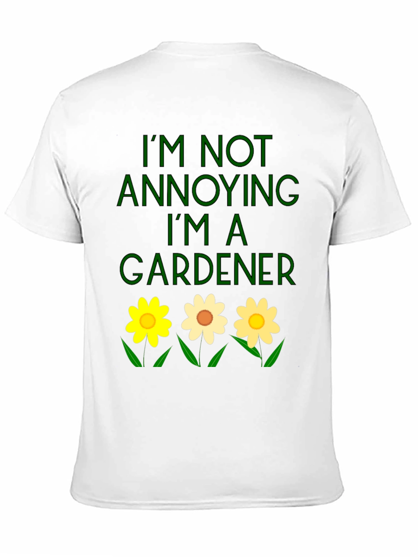 Black Gardener T-Shirt - I'm Not Annoying Funny Garden Shirt view 11