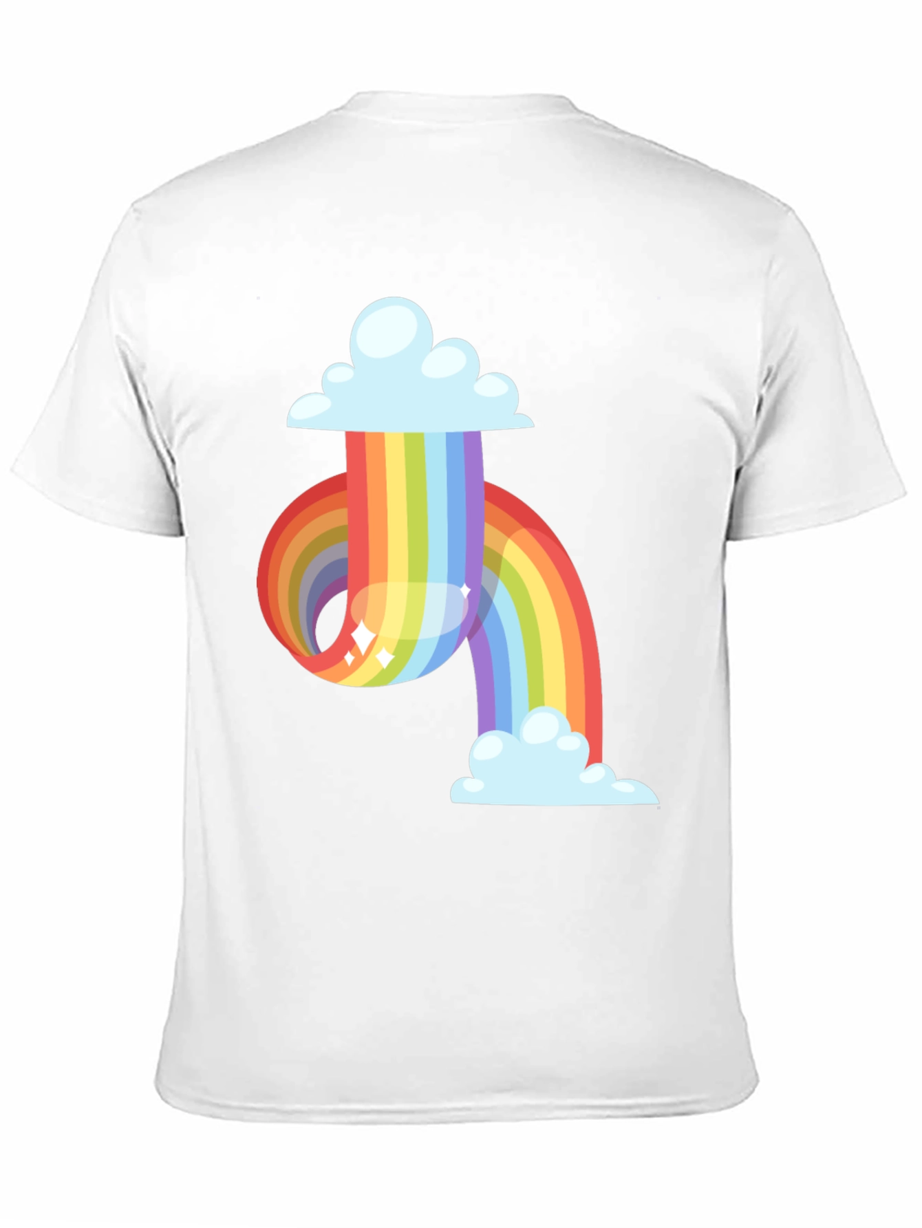 Black Rainbow Cloud Graphic Tee - Soft Cotton Blend view 11
