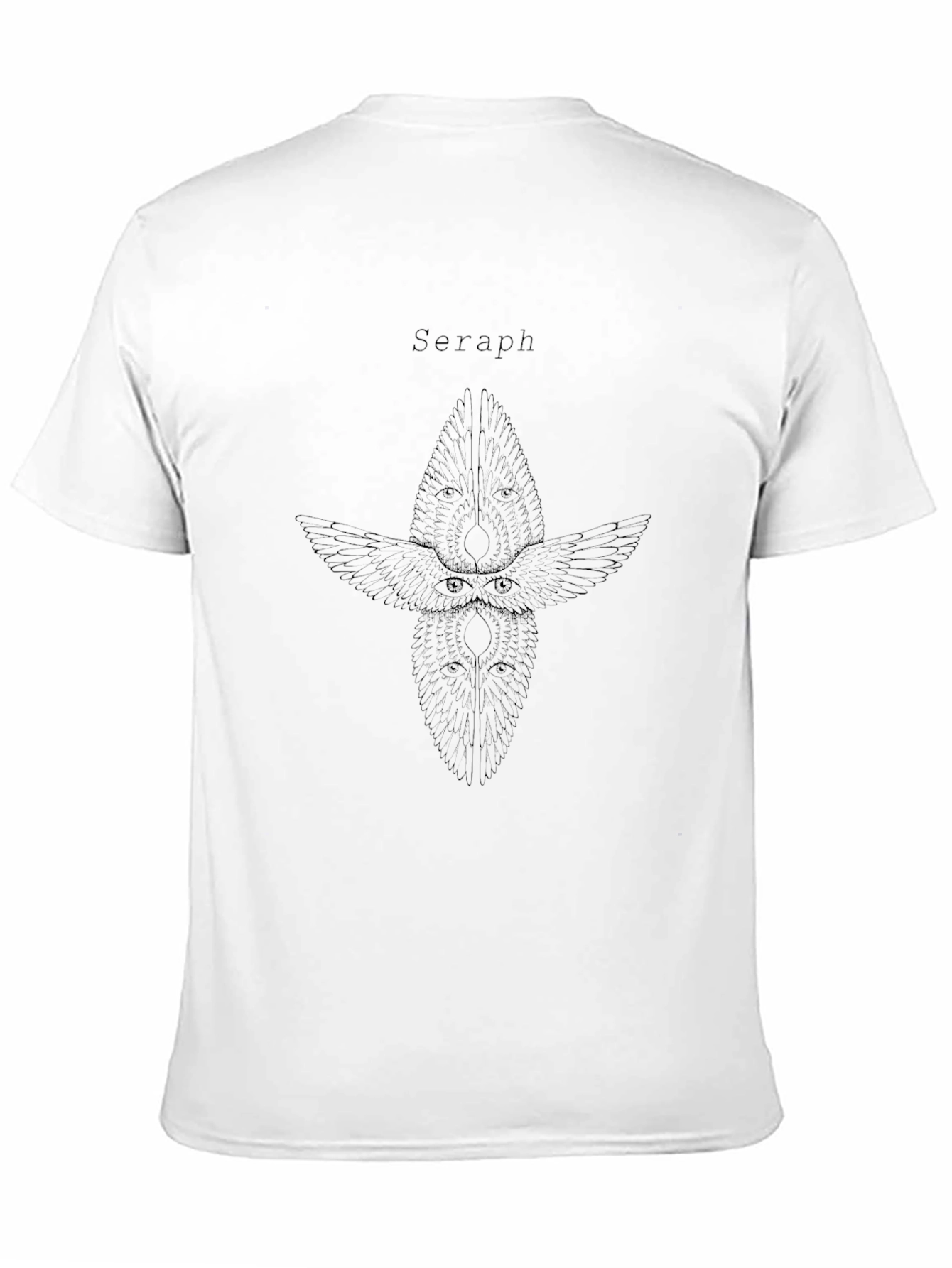 Black Seraph Angelic T-Shirt - Unique Design view 11